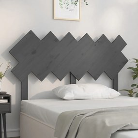 vidaXL Tăblie de pat, gri, 132x3x81 cm, lemn masiv de pin