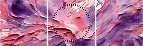 Tablou - Abstracție romantică (cu ceas) (90x30 cm)