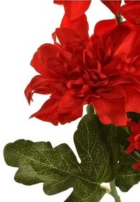 Floare artificială Dahlia roșie, 54 cm