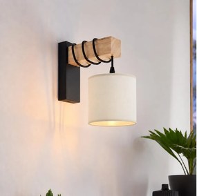 BRILAGI - Aplica de perete NUBILA 1xE27/60W/230V maro/negru/crem