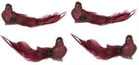 Set păsări pe cleme, mov, 4 buc.