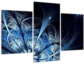 Tablou - Floare albastru închis (90x60 cm)