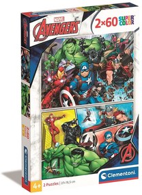 Avengers Against the Threat Puzzle Clementoni 2x60 bucăți