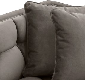 Canapea eleganta design LUX Sienna, catifea gri 113187 HZ