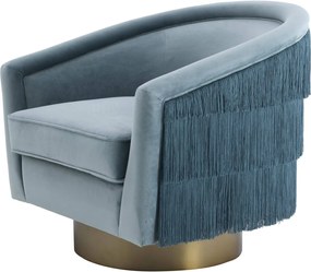 Fotoliu pivotant design elegant LUX Le Vante, albastru 113980 HZ