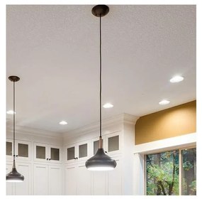 Feiss FE-BESO-P-M-DBZ - Lustră suspendată pe cablu BESO, 1xE27/60W/230V, Ø25,4 cm, negru/cupru