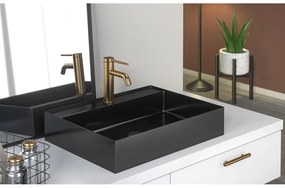 Chiuvetă neagră din oțel inoxidabil 55x42 cm Aurum – Sapho