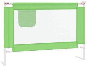 Balustrada de protectie pat copii, verde, 90x25 cm, textil 1, Verde, 90 x 25 cm