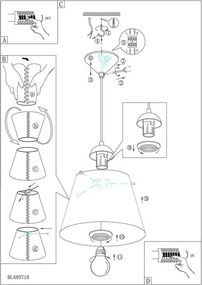 Eglo 93718 - Lampa copii MOLOVE 1xE27/60W/230V