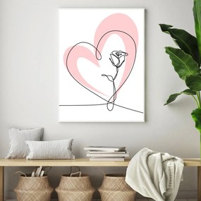 Poster - Heart & Rose (A4)