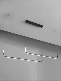 Lustra LED suspendata liniara Strita negru