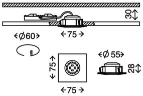 SET 3x corp de iluminat LED încastrat Briloner 7205-036 ATTACH LED/5W/230V IP44 alb