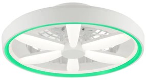 Ventilator LED RGBW de tavan cu lumină Brilliant GAIANO LED/48W/230V alb + telecomandă