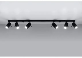 Lampă spot RING 6L 6xGU10/40W/230V negru