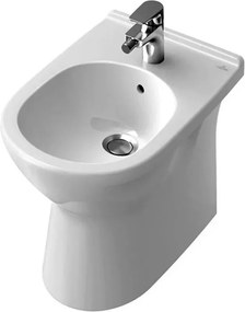Bideu pe pardoseala Villeroy&Boch O.Novo Back-to-Wall alb