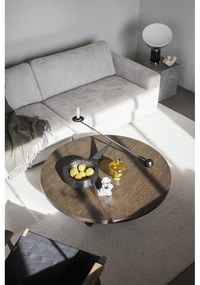 Măsuță de cafea maro închis rotundă cu aspect de lemn de stejar ø 110 cm Boxford – Rowico