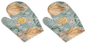 Mănușă de bucătărie Bellatex Monstera gri, 28 x18 cm, 2 buc