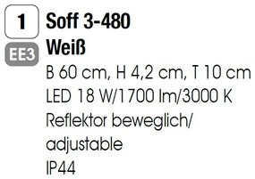 Aplica LED directionabila, pentru oglinda baie, MARILYN 60cm