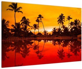 Tablou - Apus de soare deasupra rezortului (90x60 cm)