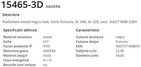 Lustra aplicata design modern HADERA 15465-3D GL