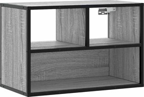 vidaXL Dulap TV, gri sonoma, 60x31x39,5 cm, lemn prelucrat și metal