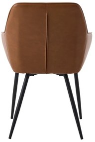 Set de scaune de sufragerie maro cu cotiere 2 buc. tapițat Nolan Stripe – Unique Furniture