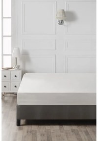 Cearceaf alb din bumbac cu elastic 160x200 cm - Mijolnir