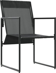 vidaXL Scaun cu pernă 4 pcs Negru și antracit Textilenă