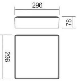 Redo 90158 - Plafonieră LED exterior MARINA 1xLED/16W/230V IP65