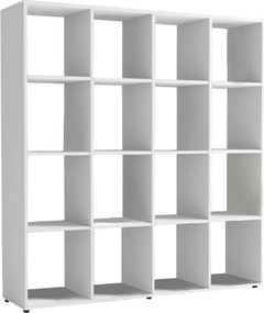 Biblioteca SARAH, alb, PAL melaminat, 139x33x144 cm