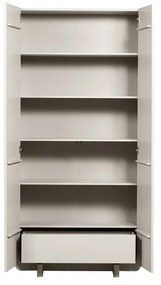 Dulap modular crem din lemn masiv de pin 101x210 cm Basu – WOOOD