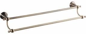 SAPHO 1318-11 Diamond suport dublu pentru prosoape60 cm, bronz