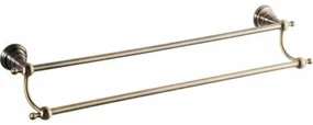SAPHO 1318-11 Diamond suport dublu pentru prosoape60 cm, bronz