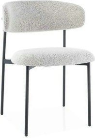 Scaun ELTON, bej/negru, stofa/metal, 56x46x80 cm
