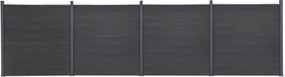 vidaXL Set panouri pentru gard, gri, 699x186 cm, WPC