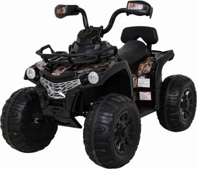 ATV Electric cu acumulator pentru copii NOVOKIDS™ Madness Quad PRO , Cu melodii si lumini, Lungime 100 cm, 3-8 ani , Max 30 kg , Roti EVA, 12V, Negru