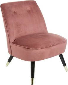 Fotoliu design clasic cu tapiterie din catifea Lena, coral 52584 SAP