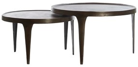 Măsuțe de cafea maro 2 buc. rotunde ø 75 cm Tobias – Light &amp; Living