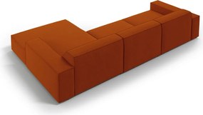 Coltar dreapta 4 locuri, Jodie, Micadoni Home, BL, 284x166x70 cm, poliester, caramiziu