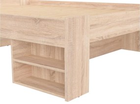 Pat matrimonial 160 cm Nepo Plus 14 (Stejar sonoma) (fără somieră) . 1098330