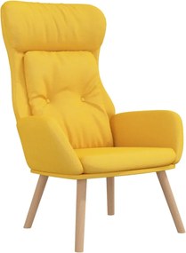 vidaXL Scaun de relaxare, galben muștar, material textil