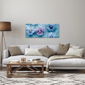 Tablou - Violete în apă (120x50 cm)