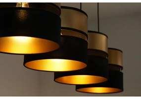 Lustră pe cablu Brilagi ROYAL 4xE27/15W/230V negru/auriu