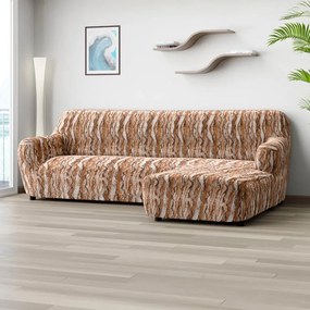 Huse bielastice OCEANO NOU cărămizii canapea cu otoman dreapta (l. 170 - 300 cm)
