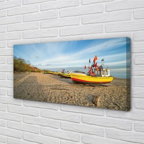 Tablouri canvas Gdańsk Beach bărci de mare