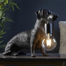Lampă de masă Endon 101188 DACHSHUND 1xE27/10W/230V negru
