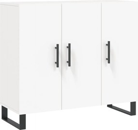 vidaXL Dulap, alb, 90x34x80 cm, lemn compozit