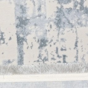 80x150 cm Covor Gri, Margini cu Franjuri, Living/Hol/Dormitor, 60% Polipropilenă 40% Poliester, Modern, Model Meadow