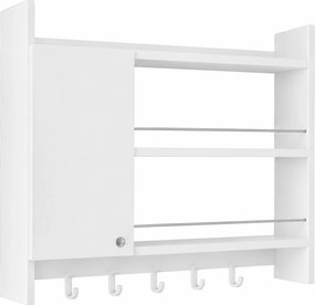 Raft KNERR, alb, PAL melaminat, 85x15x65 cm