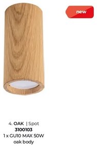Spot lemn aplicat tavan OAK 6cm
